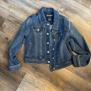 Cat & Jack Blue Jean Denim Jacket for Girls size youth large 10/12